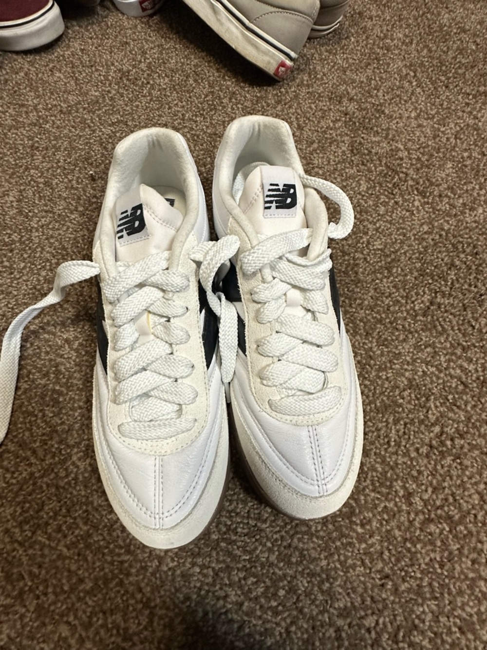 New Balance White with Black Accent Women's Sneakers